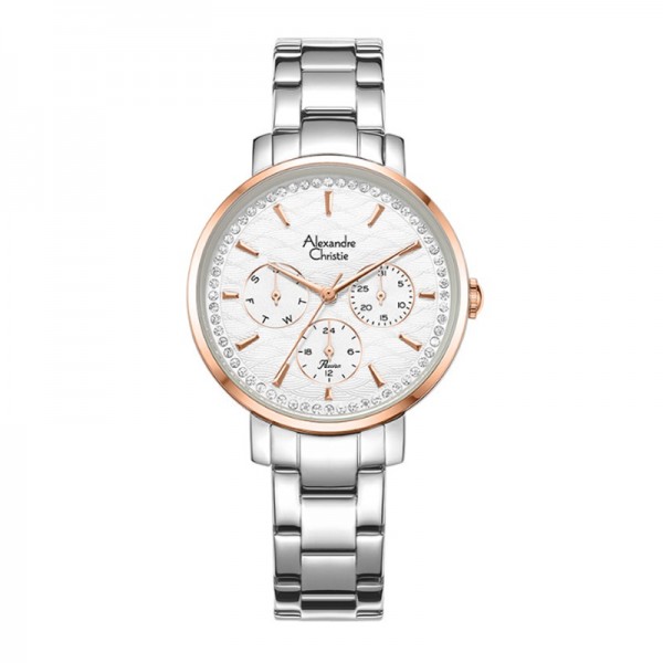 Alexandre Christie AC 2A56 Silver Rosegold White BFBTRSL